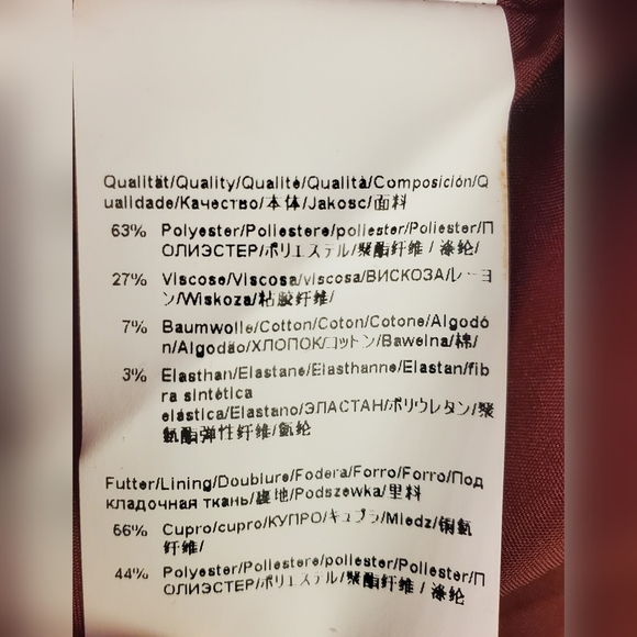 Boss By Hugo Boss Women's Elegant Knit Sleeveless Burgundy Midi Dress Size 10 - Picture 8 of 8